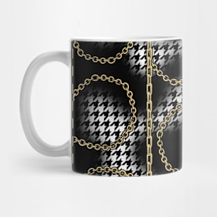 Gold chains pattern with goose foot Mug